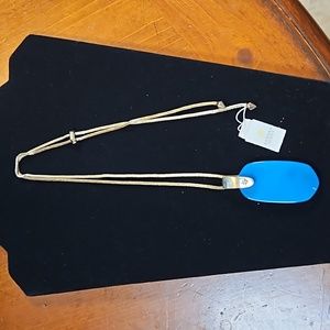 New Kendra Scott Gold Inez Pendant In Teal